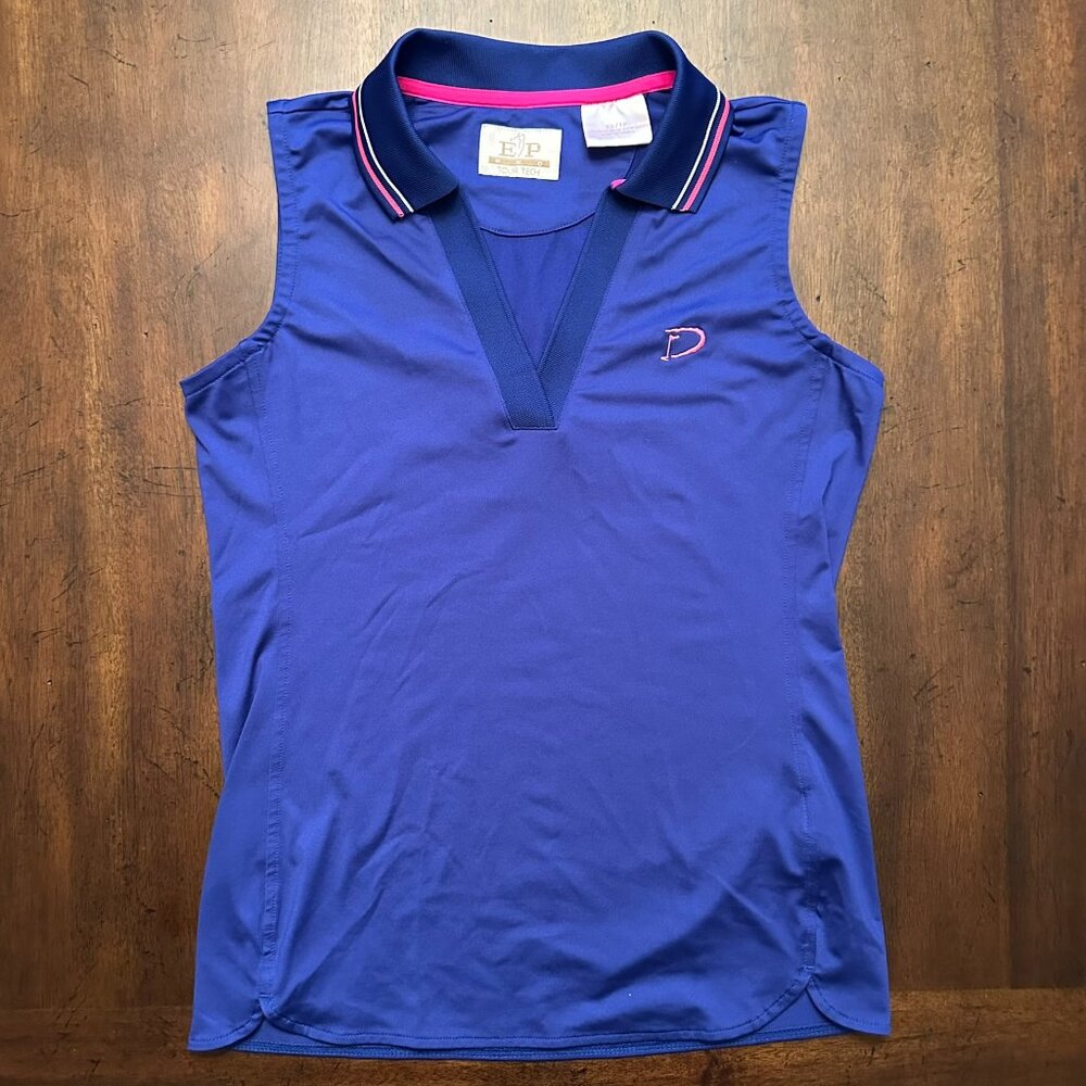 EP Pro Tour Tech Sleeveless Polo - Blue - XS